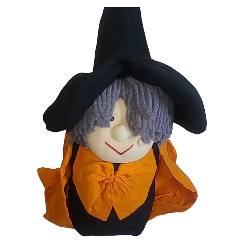 Vintage‎ Handmade Halloween Decor Witch Plush Doll 12
